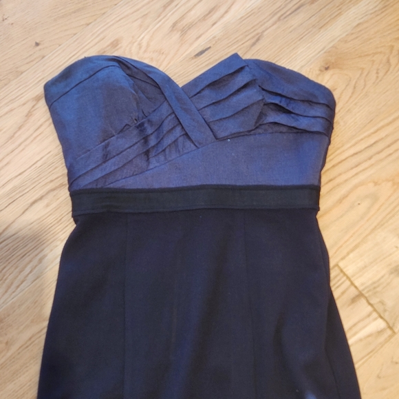 BCBGMaxAzria Sheath Dress sz 10 work cocktail tailored classic Blue Black - Picture 2 of 11